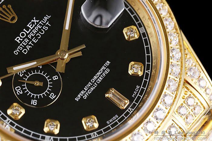 ROLEX勞力士 特別推薦新款 勞力士滿天星鑲鑽系列 電鍍18K金土豪金 純手工四爪鑲鑽 全自動機械表 高檔男表  wssb4599